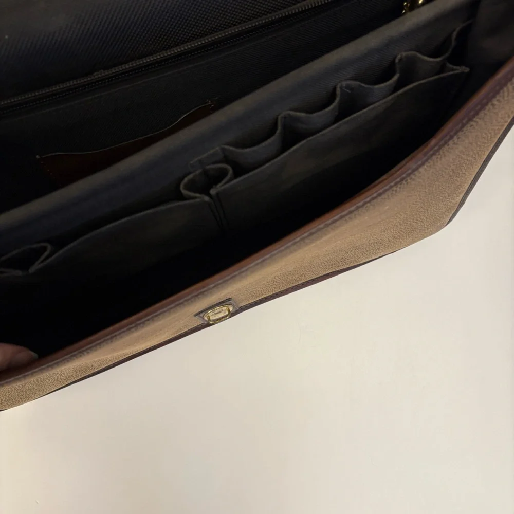 Jack George’s || Pebbled Briefcase Laptop Bag‎ Leather Brown Tan